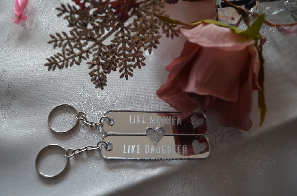 Like Mother Like Daughter Keyring Set - Mirrored Acrylic
