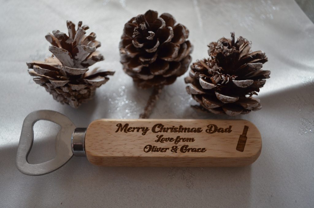 Personalised Christmas Wooden Bottle Opener