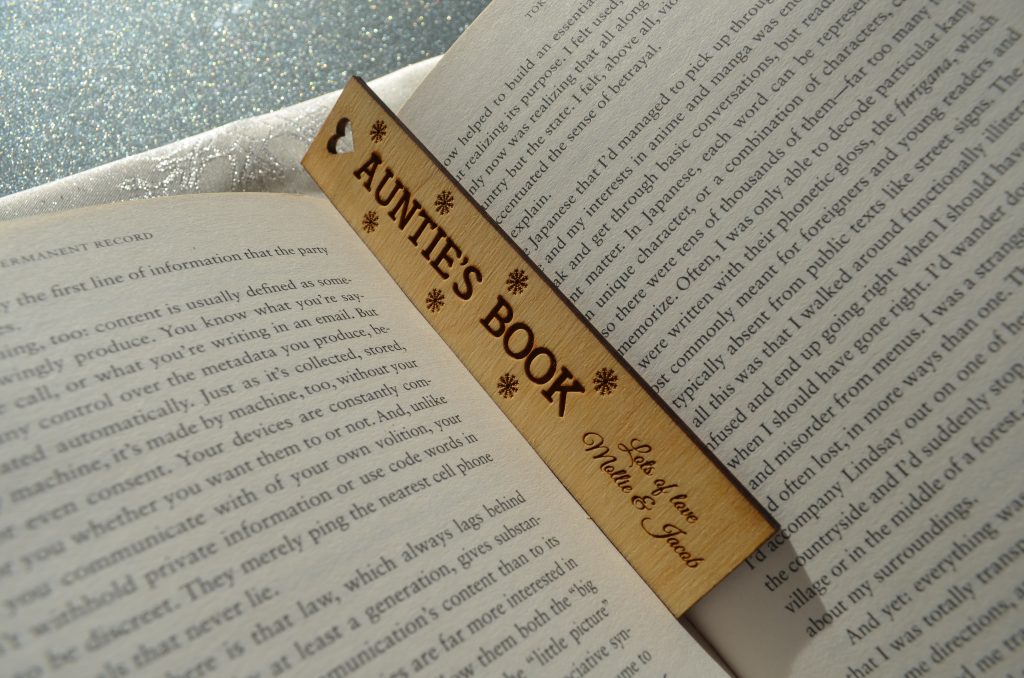 Personalised Christmas Bookmark Snow Flakes