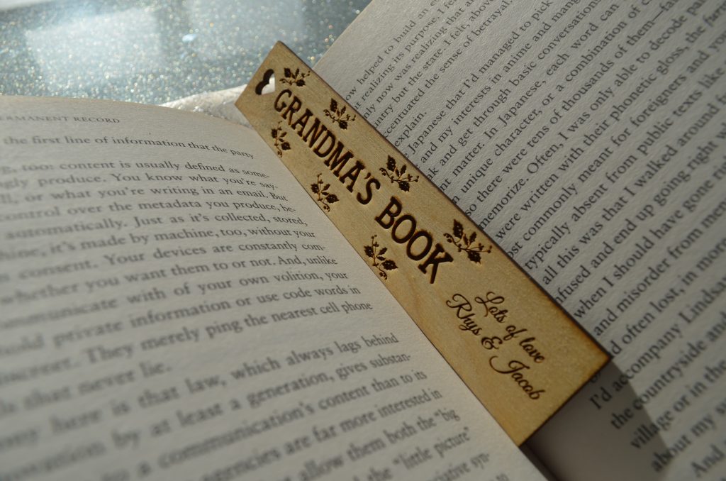 Personalised Christmas Bookmark Holly & Berries